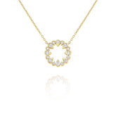 Diamond Floral Openwork Necklace - Dracakis Jewellers
